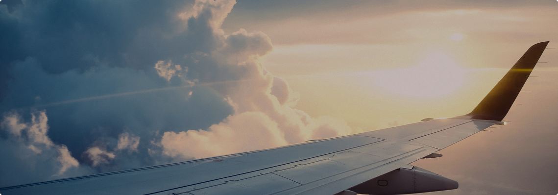 Imagen del ala de un avión